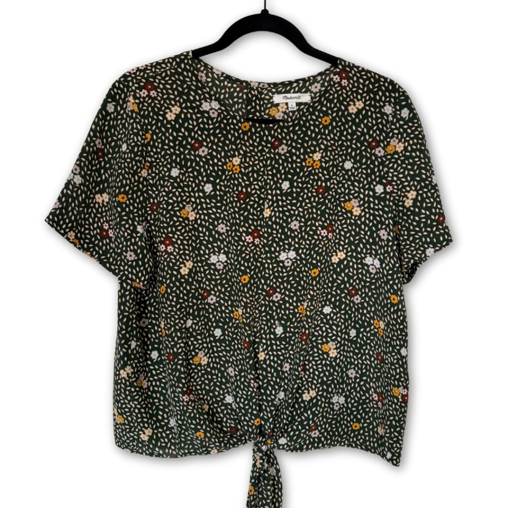 Madewell | Silk Puff-Sleeve Camp Shirt - Size L